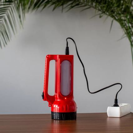 LED Újratölthető napelemes zseblámpa LED/7W/230V 400 fényes 3200 mAh