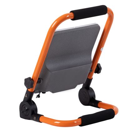 LED dimmelhető, újratölthető reflektor állvánnyal LED/50W/3,2V 4500K 5000 mAh IP65 narancssárga