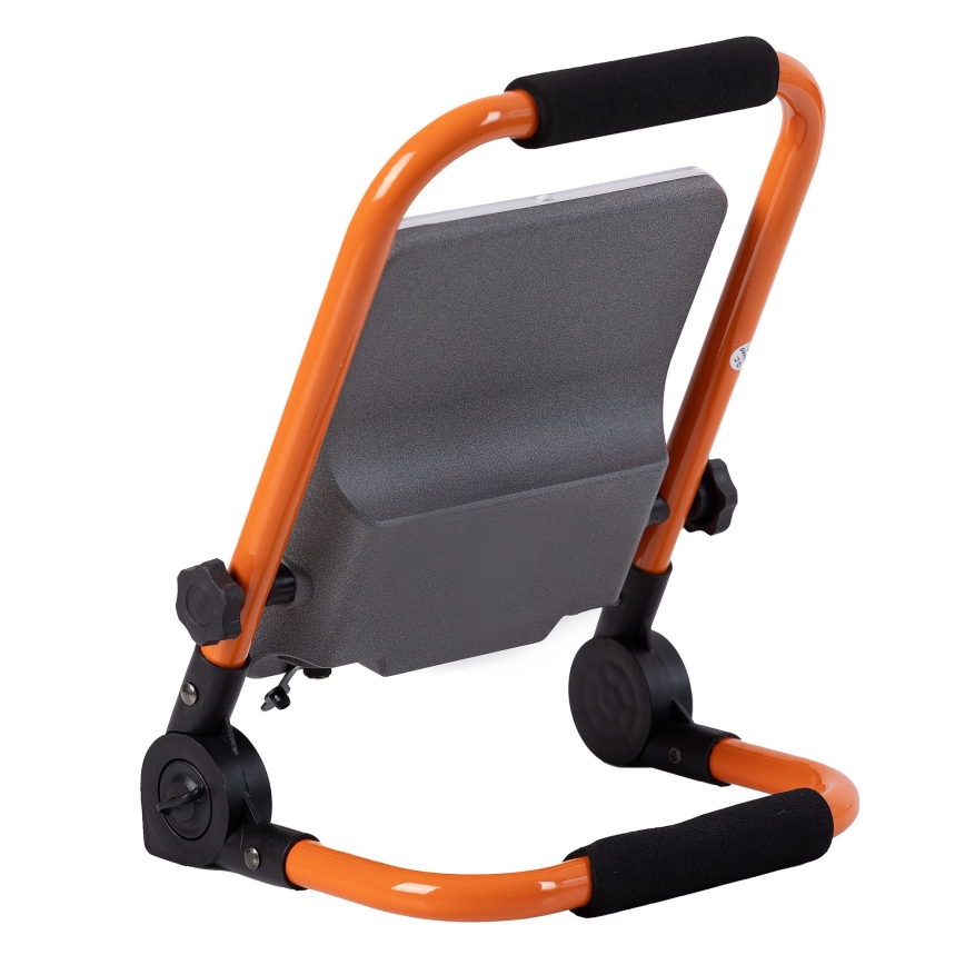 LED dimmelhető, újratölthető reflektor állvánnyal LED/50W/3,2V 4500K 5000 mAh IP65 narancssárga