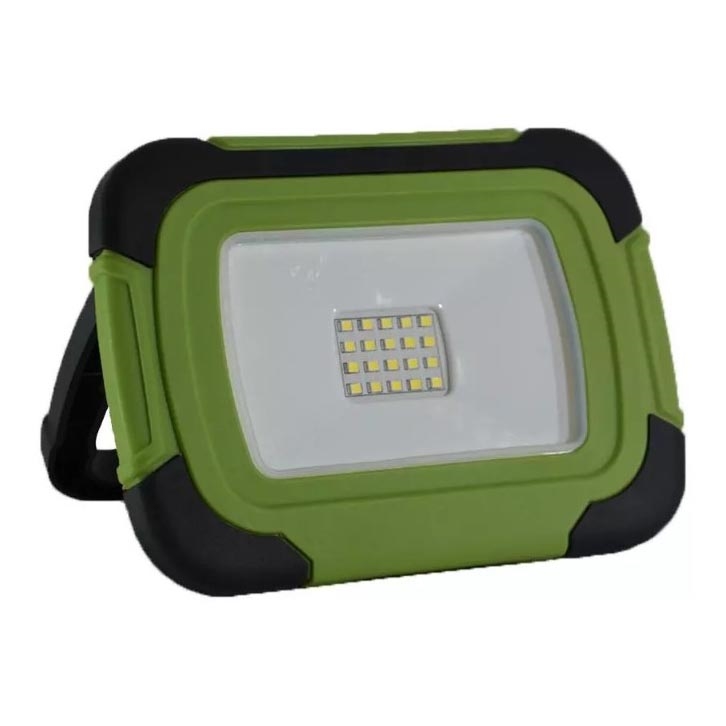 LED Újratölthető reflektor SAMSUNG CHIP LED/10W/3,7V IP44 6400K 3600 mAh zöld