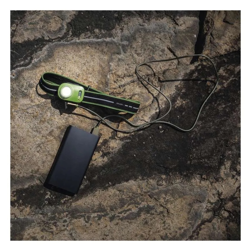 LED USB-s újratölthető fejlámpa, 1600 mAh, IPX6