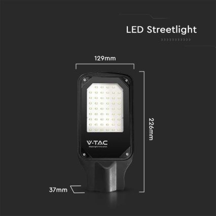 LED utcai lámpa LED/30W/230V 6500K IP65