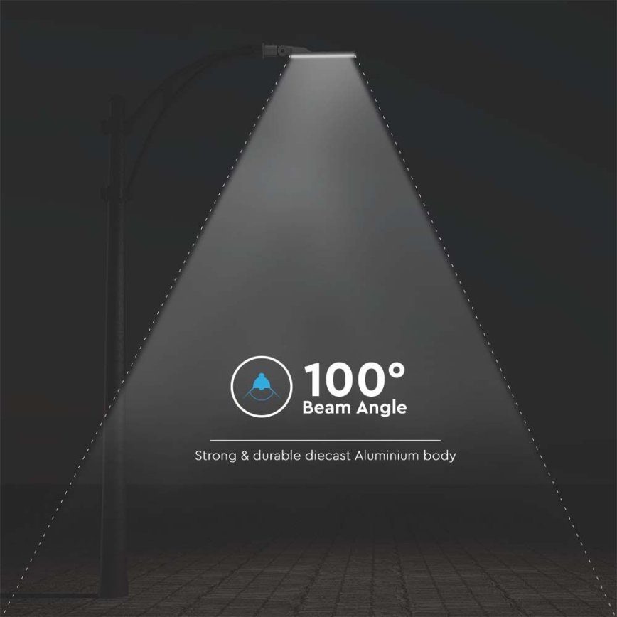 LED utcai lámpa SAMSUNG CHIP LED/100W/230V 4000K IP65 szürke