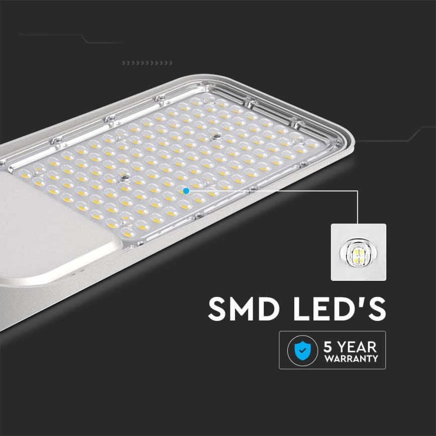 LED utcai lámpa SAMSUNG CHIP LED/100W/230V 6500K IP65 szürke