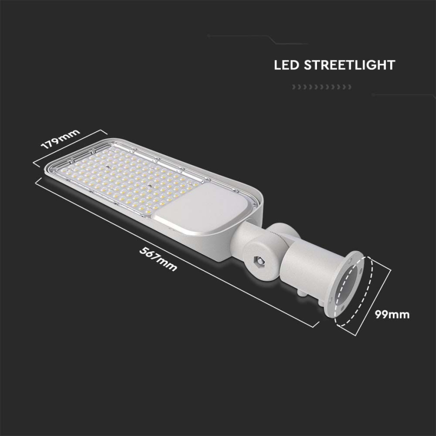 LED utcai lámpa SAMSUNG CHIP LED/100W/230V 6500K IP65 szürke