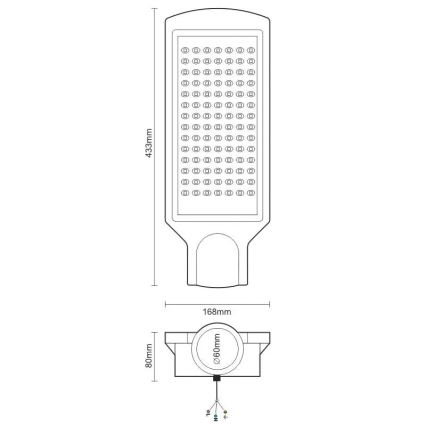 LED Utcai világítás LED/100W/170-400V IP65