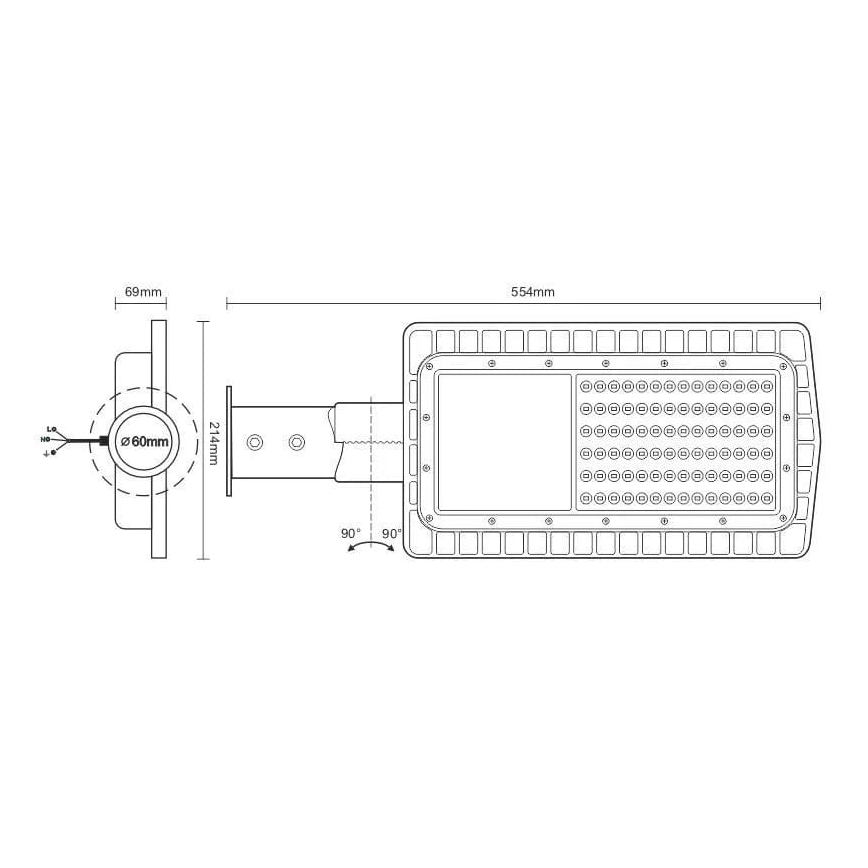LED Utcai világítás LED/60W/230V 5000K IP65