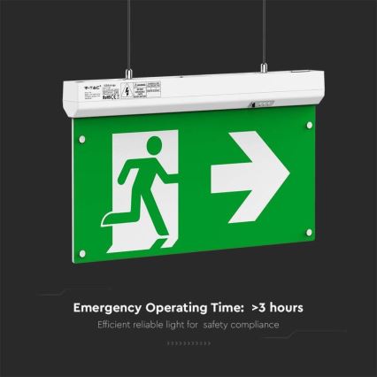 LED Vészvilágítás EMERGENCY EXIT LED/2,5W/230V 4in1 6000K