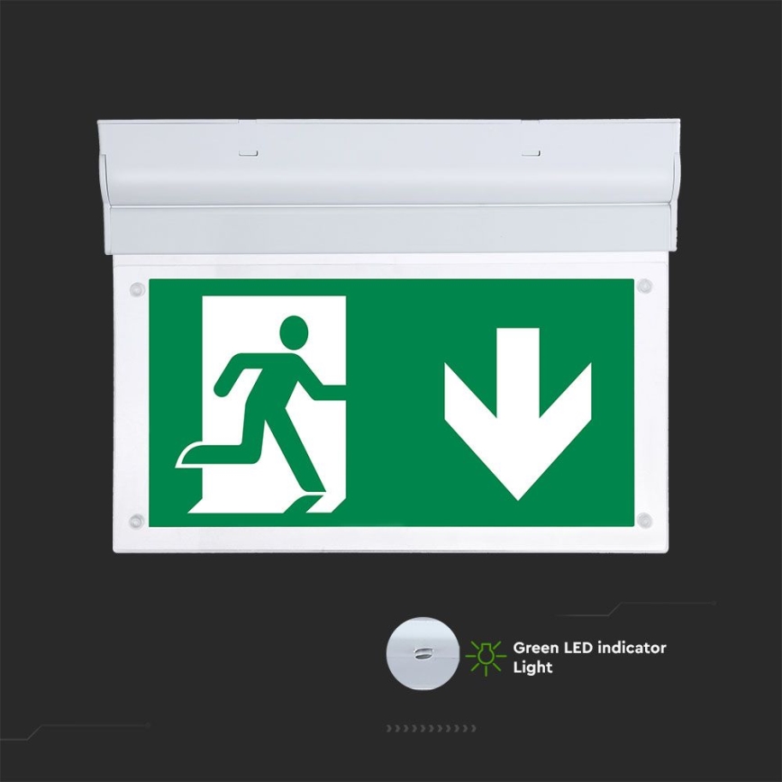 LED Vészvilágítás EMERGENCY EXIT SAMSUNG CHIP LED/2W/230V 6000K