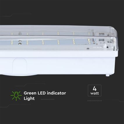 LED Vészvilágítás EMERGENCY EXIT SAMSUNG CHIP LED/4W/230V 6000K IP65