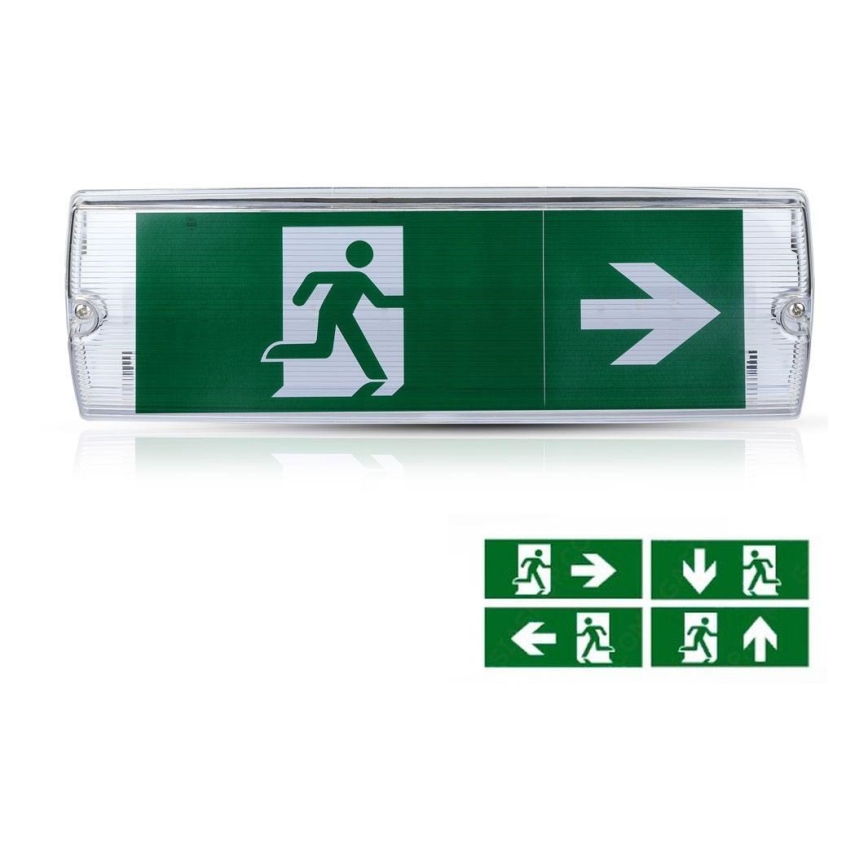 LED Vészvilágítás EMERGENCY EXIT SAMSUNG CHIP LED/4W/230V 6000K IP65