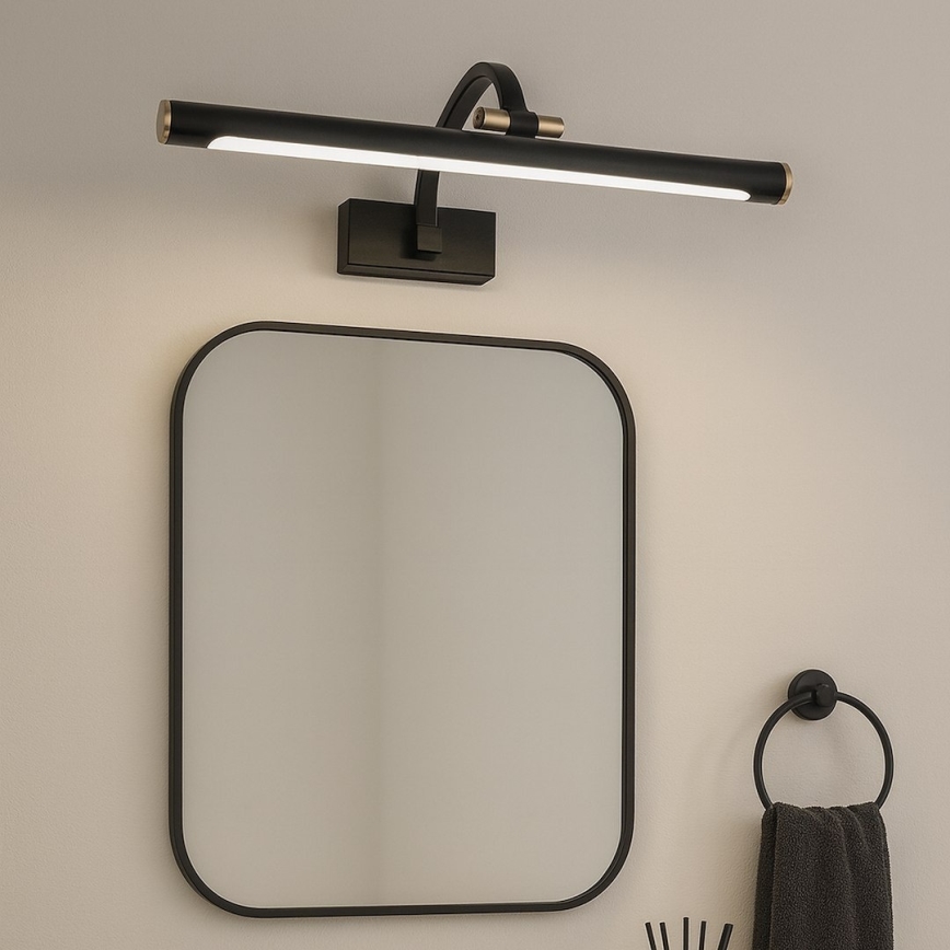 LED VINCI fürdőszobai tükörvilágítás 15W/230V, 60 cm, IP44, fekete