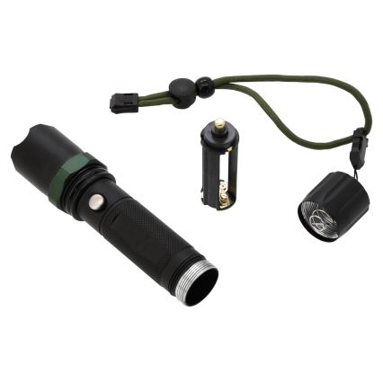 LED Zseblámpa LED/3W/3xAAA IP44 fekete