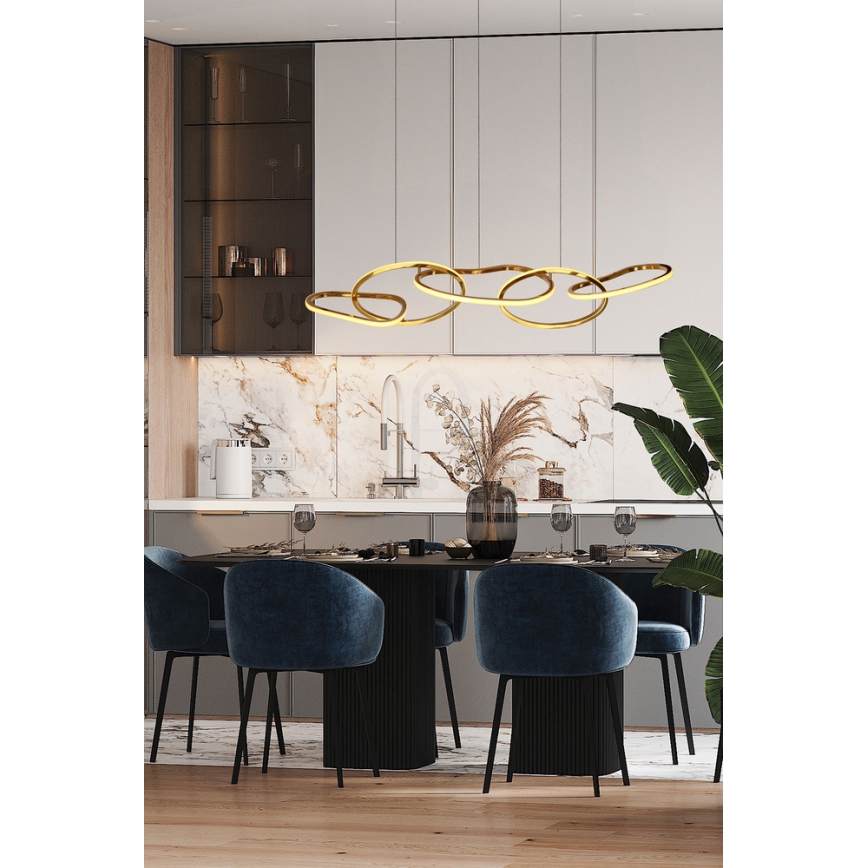 LED zsinóros csillár ANNELI LED/45W/230V 125 cm arany