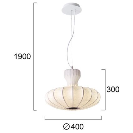 LED zsinóros csillár BOLA LED/11W/230V + 1xE27/5W CRI 90 fehér