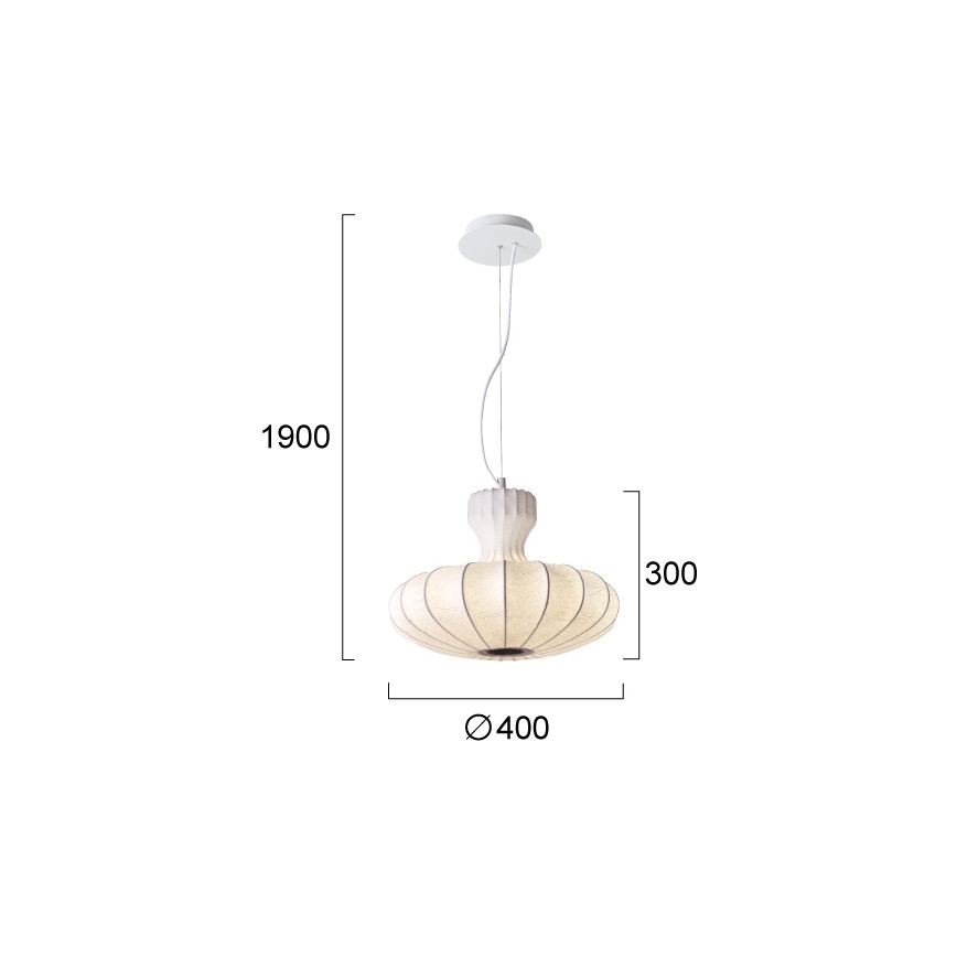 LED zsinóros csillár BOLA LED/11W/230V + 1xE27/5W CRI 90 fehér