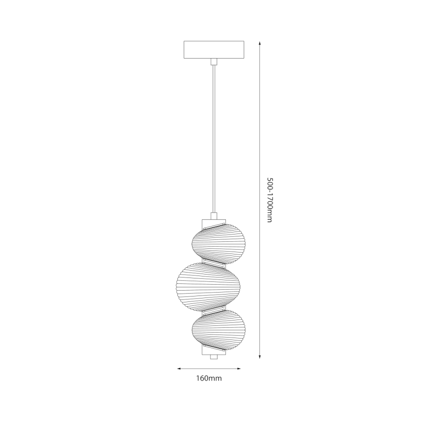 LED zsinóros csillár BOLLA LED/12W/230V átm. 16 cm arany/füstös bézs