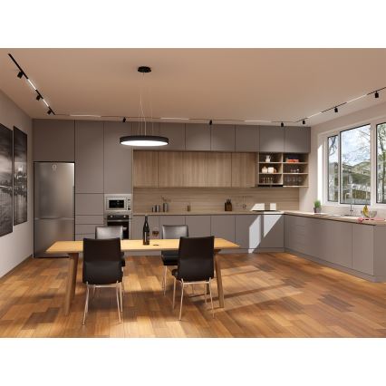 LED2 - LED csillár kábelen MONO SLIM LED/30W/230V 3000K/4000K átm. 40 cm fekete