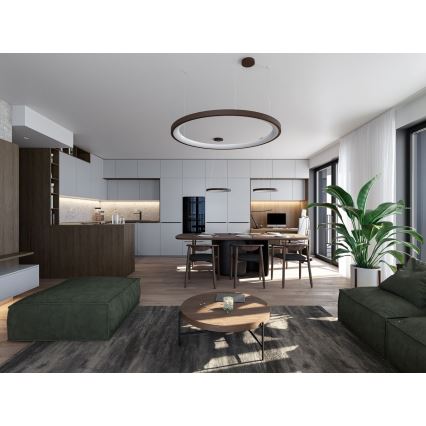 LED2 - LED Csillár zsinóron BELLA LED/48W/230V 3000K/4000K fekete