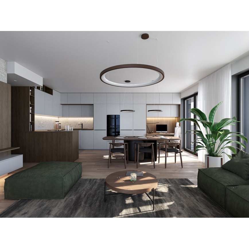 LED2 - LED Csillár zsinóron BELLA LED/48W/230V 3000K/4000K fekete