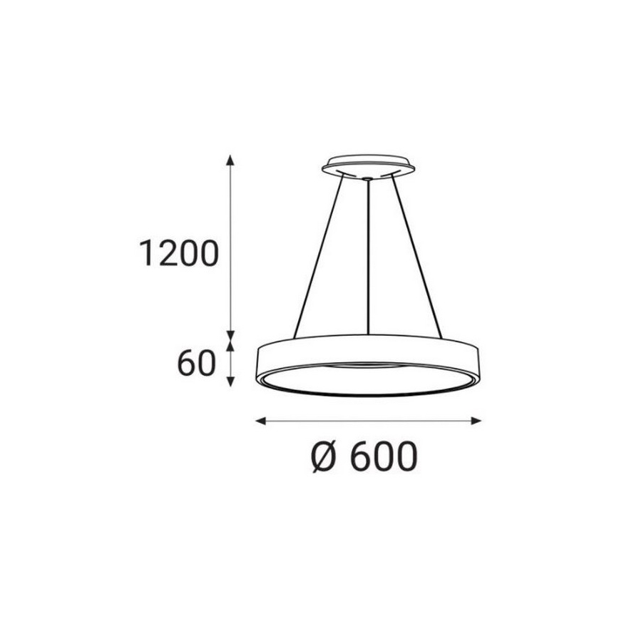 LED2 - LED Csillár zsinóron BELLA LED/50W/230V 3000/4000K fekete