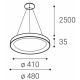 LED2 - LED Csillár zsinóron BELLA SLIM LED/38W/230V 3000/4000K fehér