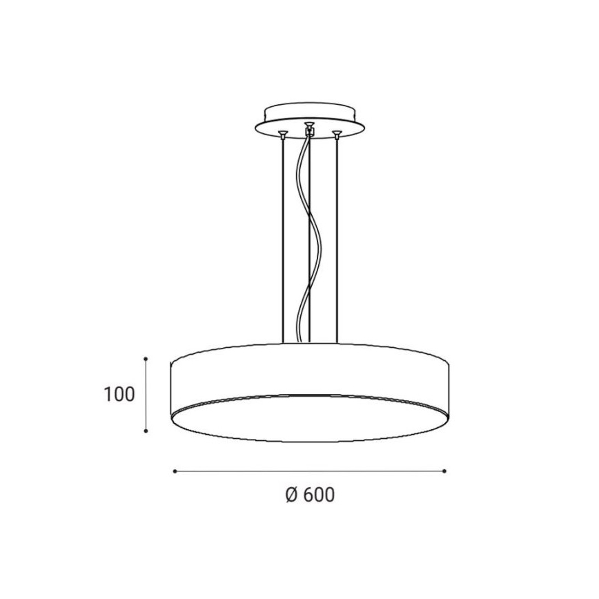 LED2 - LED Csillár zsinóron MONO LED/60W/230V 3000/4000K fekete