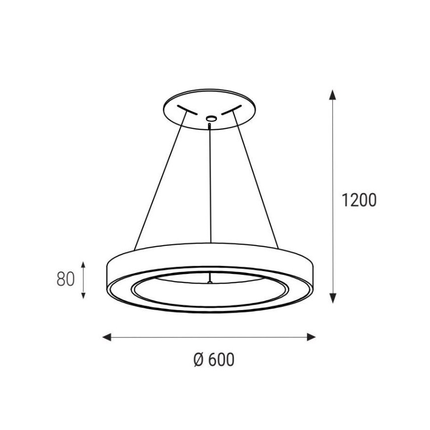 LED2 - LED Csillár zsinóron SATURN LED/50W/230V 3000/4000K fehér