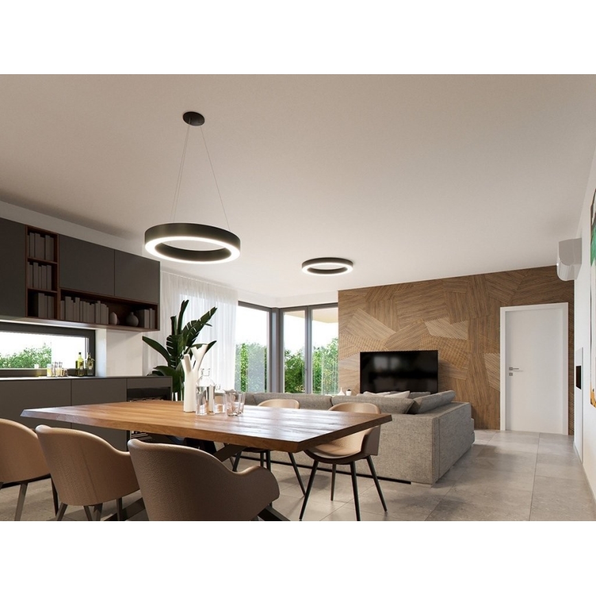 LED2 - LED Dimmelhető csillár zsinóron SATURN LED/50W/230V 3000K/4000K fehér