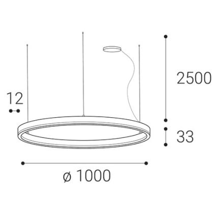 LED2 - LED Dimmelhető csillár zsinóron SATURN LED/80W/230V á. 100 cm fehér