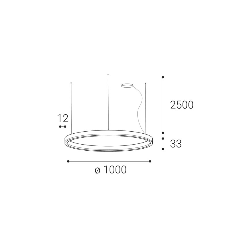LED2 - LED Dimmelhető csillár zsinóron SATURN LED/80W/230V á. 100 cm fehér