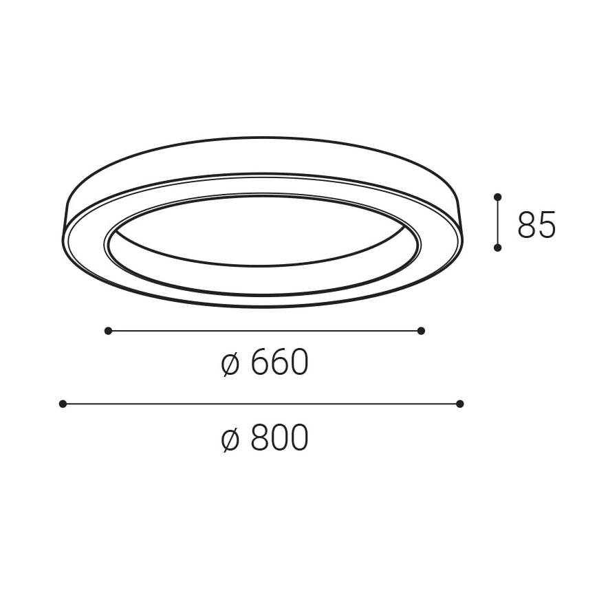 LED2 - LED Dimmelhető mennyezeti lámpa SATURN LED/60W/230V 3000K/4000K fehér