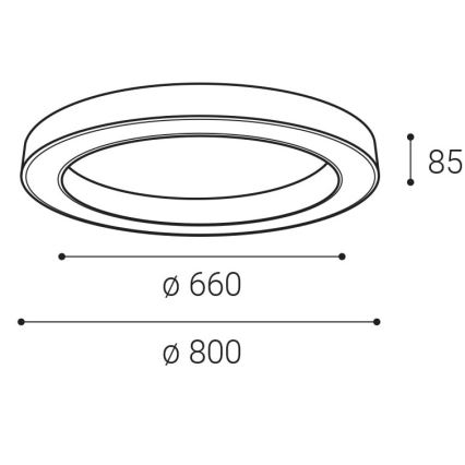 LED2 - LED Dimmelhető mennyezeti lámpa SATURN LED/60W/230V 3000K/4000K fekete