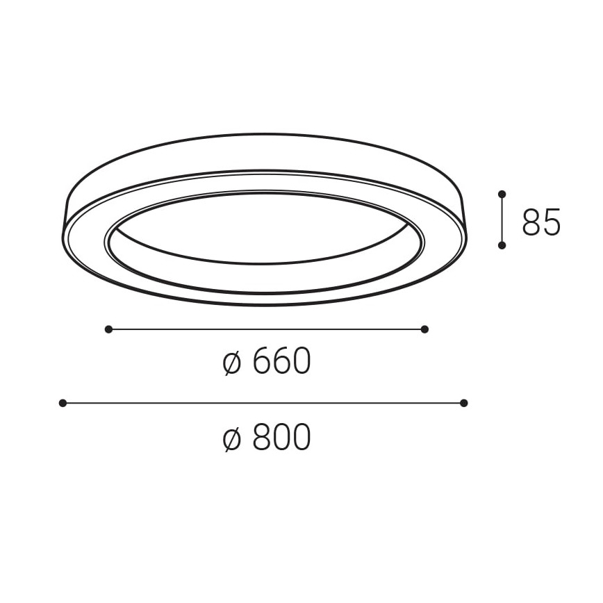 LED2 - LED Dimmelhető mennyezeti lámpa SATURN LED/60W/230V 3000K/4000K fekete