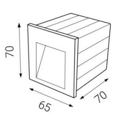 LED2 - LED Kültéri beépíthető lámpatest STEP IN LED/3W/230V IP54