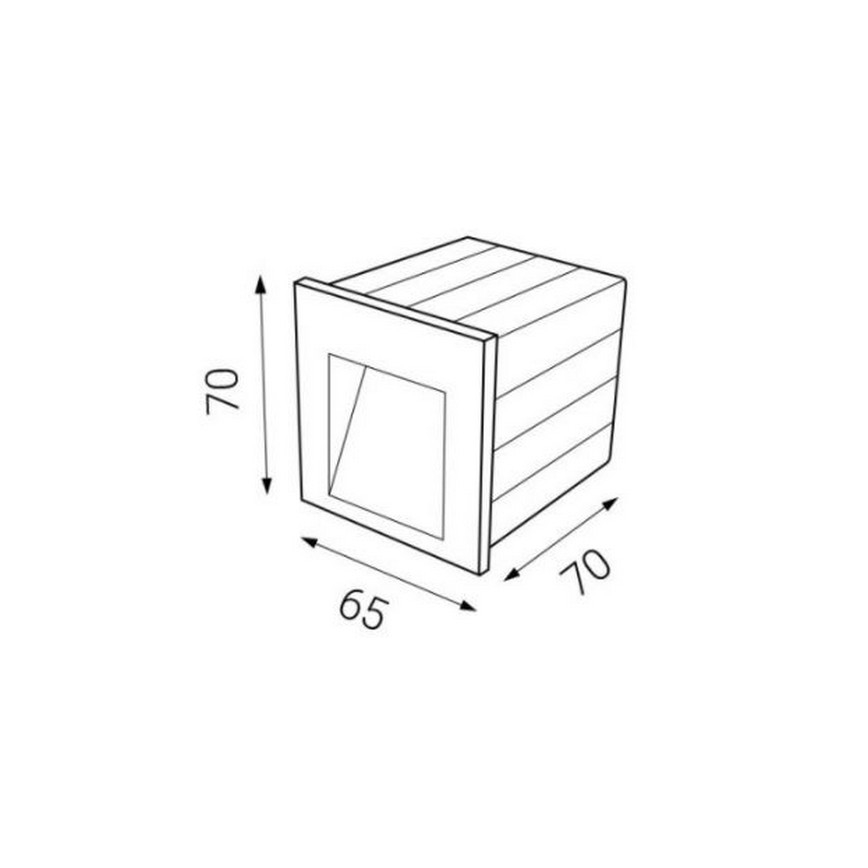 LED2 - LED Kültéri beépíthető lámpatest STEP IN LED/3W/230V IP54