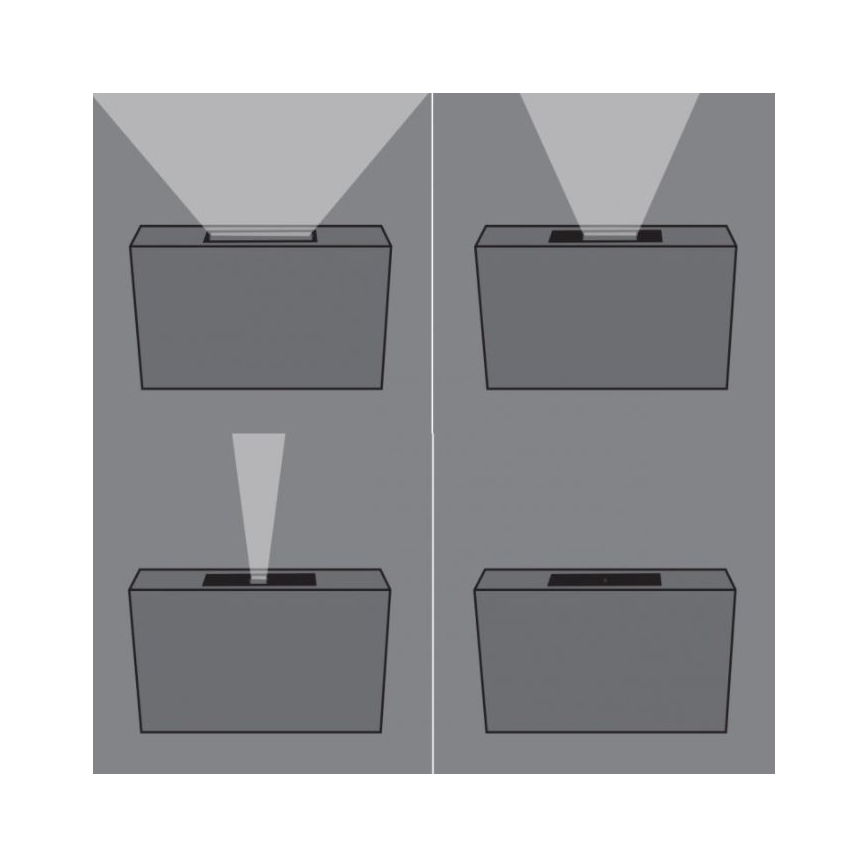 LED2 - LED Kültéri fali lámpa BLADE 2xLED/12W/230V IP54