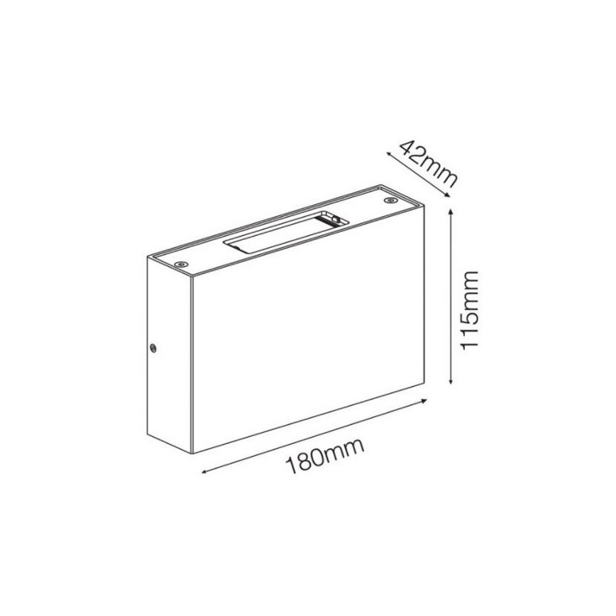 LED2 - LED Kültéri fali lámpa BLADE 2xLED/12W/230V IP54