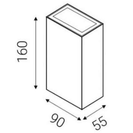 LED2 - LED Kültéri fali lámpa BLOCK 2xLED/3W/230V IP54