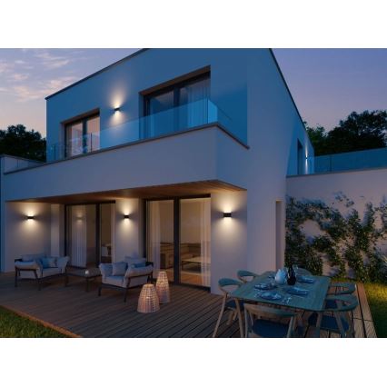 LED2 - LED Kültéri fali lámpa FLAT 2xLED/3W/230V antracit IP54