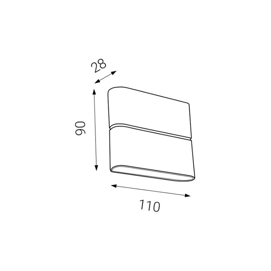 LED2 - LED Kültéri fali lámpa FLAT 2xLED/3W/230V antracit IP54