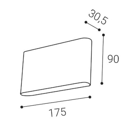 LED2 - LED Kültéri fali lámpa FLAT 2xLED/5W/230V IP65 3000K/4000K/5700K fekete