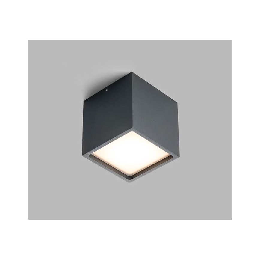 LED2 - LED Kültéri mennyezeti lámpa CUBE LED/12W/230V antracit IP54