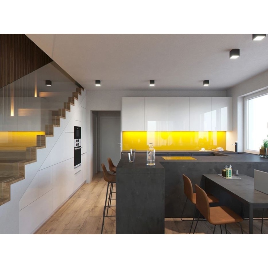 LED2 - LED Kültéri mennyezeti lámpa CUBE LED/12W/230V antracit IP54