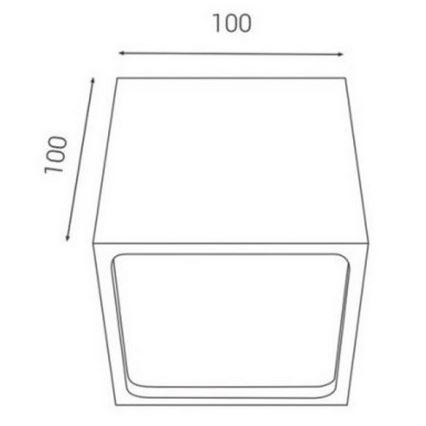 LED2 - LED Kültéri mennyezeti lámpa CUBE LED/12W/230V antracit IP54