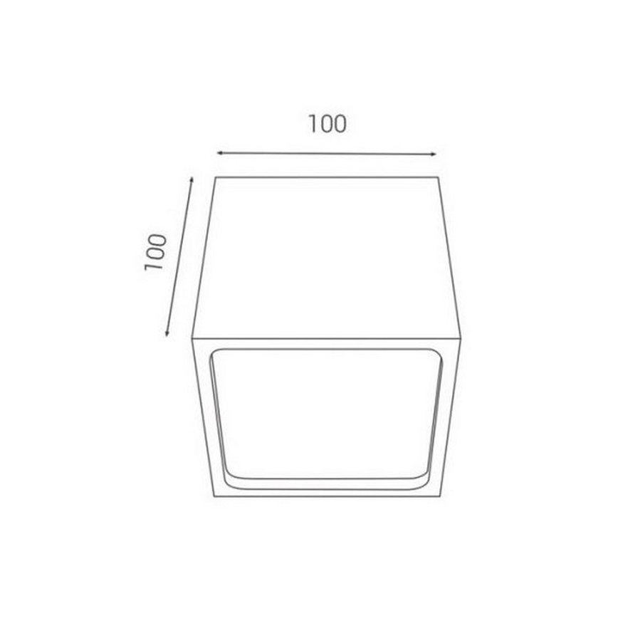 LED2 - LED Kültéri mennyezeti lámpa CUBE LED/12W/230V antracit IP54