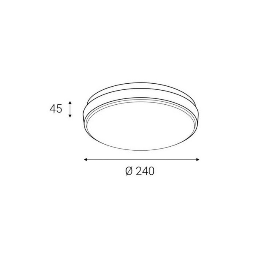LED2 - LED Kültéri mennyezeti lámpa LUNA LED/25W/230V  IP54 kerek