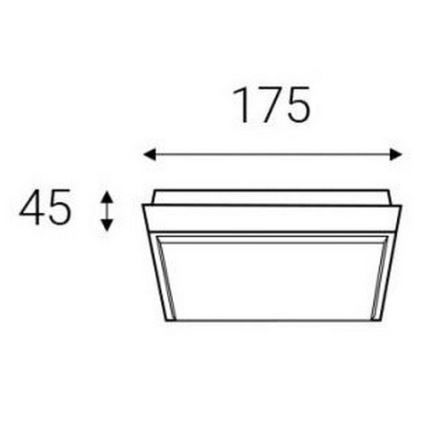 LED2 - LED Kültéri mennyezeti lámpa QUADO LED/10W/230V antracit IP54