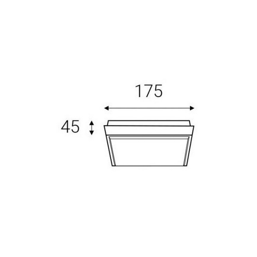 LED2 - LED Kültéri mennyezeti lámpa QUADO LED/10W/230V antracit IP54