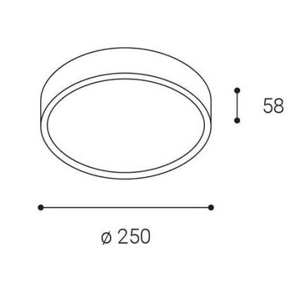 LED2 - LED kültéri mennyezeti lámpatest MIRA LED/18W/230V IP65 fekete